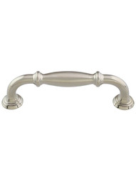 Tiffany Cabinet Pull - 3 3/4 inch Center-to-Center in Polished Nickel.